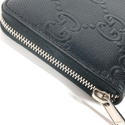 Gucci 625563 GG embossed long wallet Organizer Zip Around Long Wallet Black