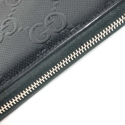 Gucci 625563 GG embossed long wallet Organizer Zip Around Long Wallet Black