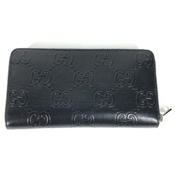 Gucci 625563 GG embossed long wallet Organizer Zip Around Long Wallet Black