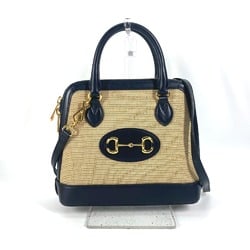 Gucci 621220 Horsebit 1955 2WAY Shoulder Bag Shoulder bag Crossbody Hand Bag Beige x dark navy