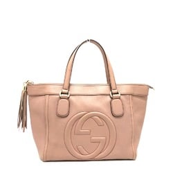 Gucci 282307 Fringe bag Hand Bag Pink Beige GoldHardware