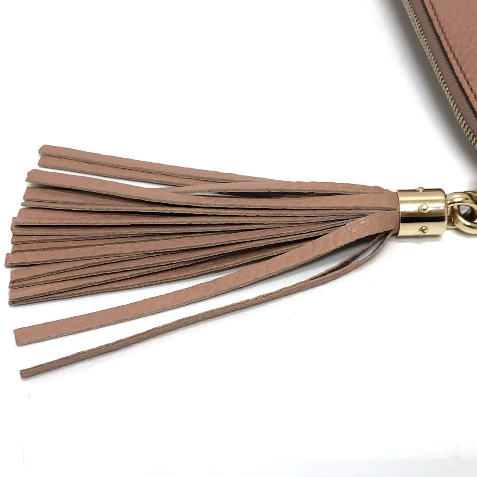 Gucci 282307 Fringe bag Hand Bag Pink Beige GoldHardware