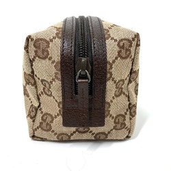 Gucci 29595 Makeup Pouch Cosmetics Pouch Pouch Beige x Dark Brown