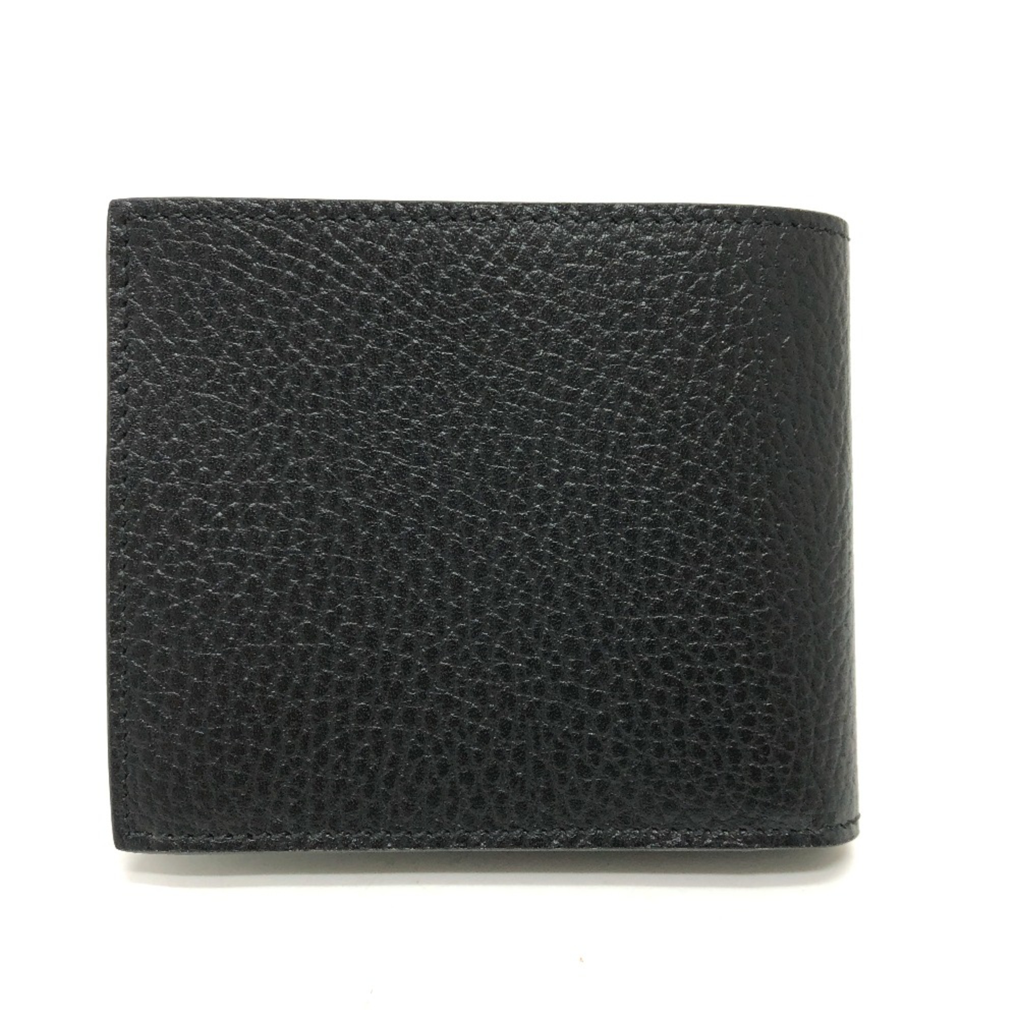 Gucci 610466 Interlocking G Folded wallet Black SilverHardware