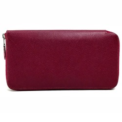 Hermes Silk-In Zip Around Long Wallet Ruby