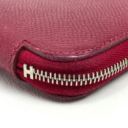 Hermes Silk-In Zip Around Long Wallet Ruby