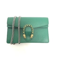 Gucci 476432 Chain Crossbody Bag Shoulder Bag Green SilverHardware/GoldDecoration