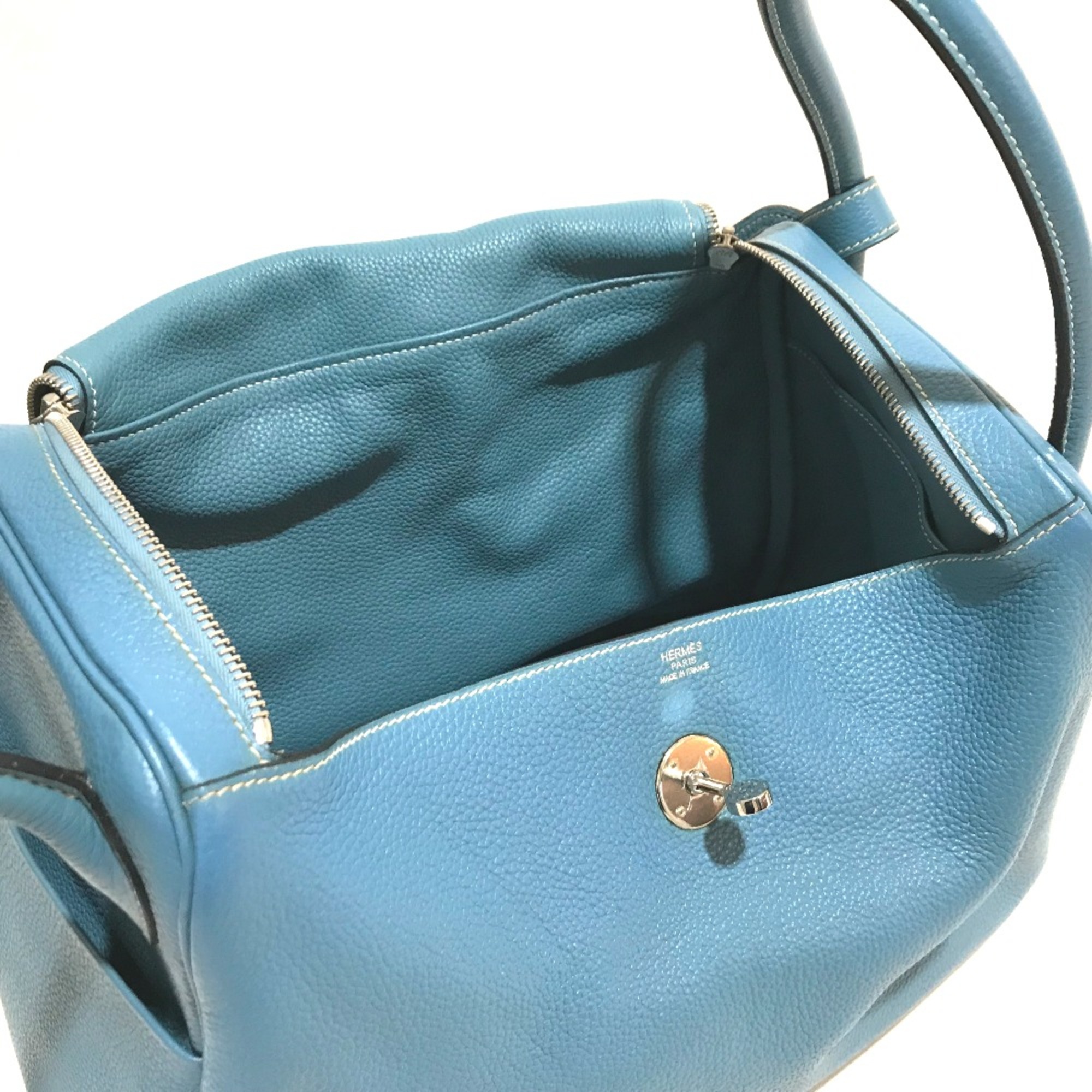 Hermes Bag Shoulder Bag Hand Bag Blue gene blue SilverHardware