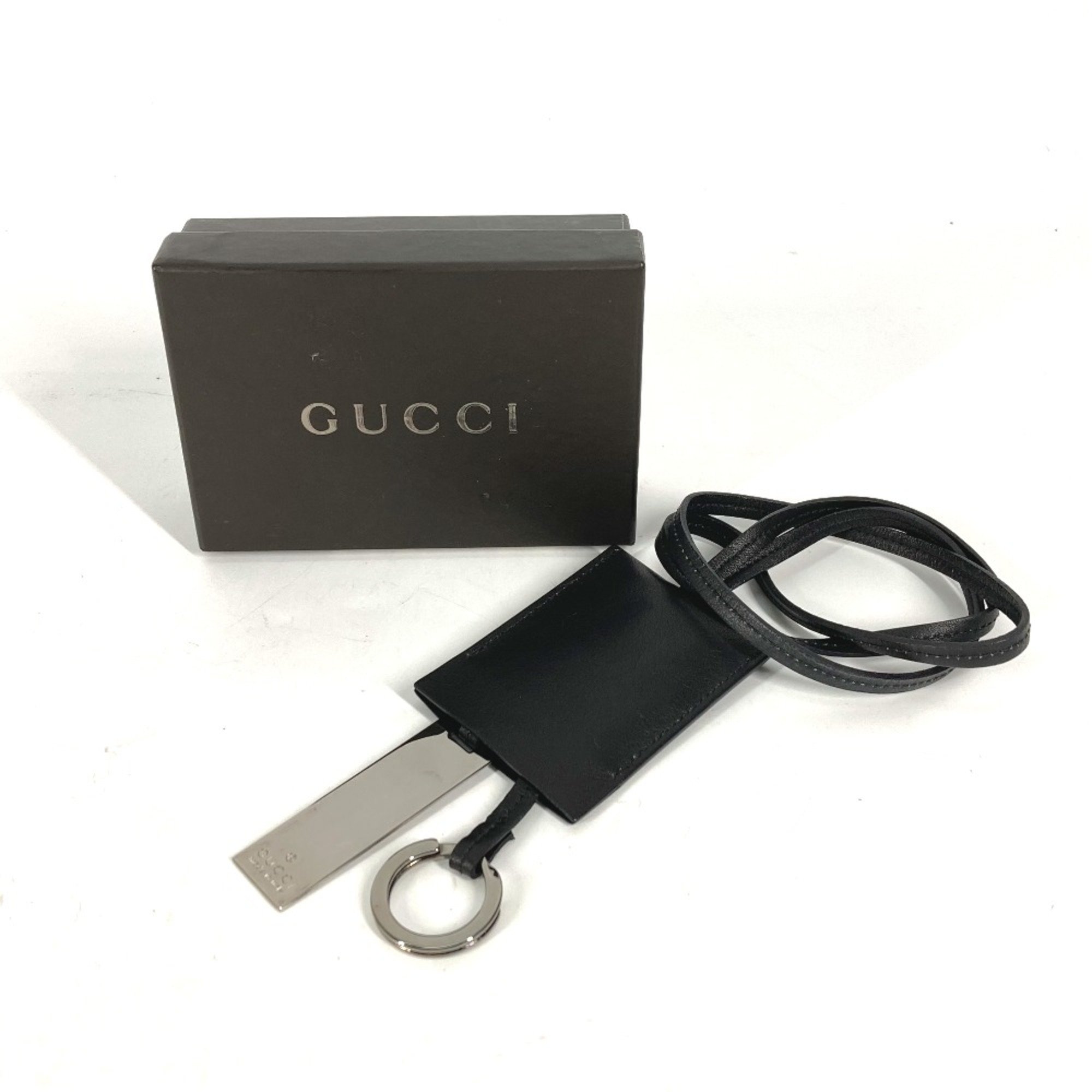 Gucci Necklace Key Holder Key ring Silver Black