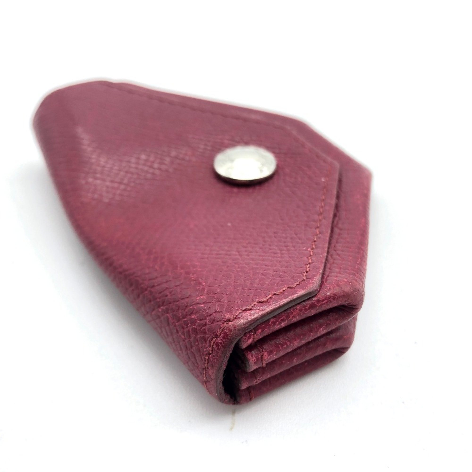 Hermes Coin Compartment Wallet coin purse Rouge Ash [estimated] Bordeaux Based x SilverHardware