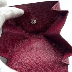 Hermes Coin Compartment Wallet coin purse Rouge Ash [estimated] Bordeaux Based x SilverHardware