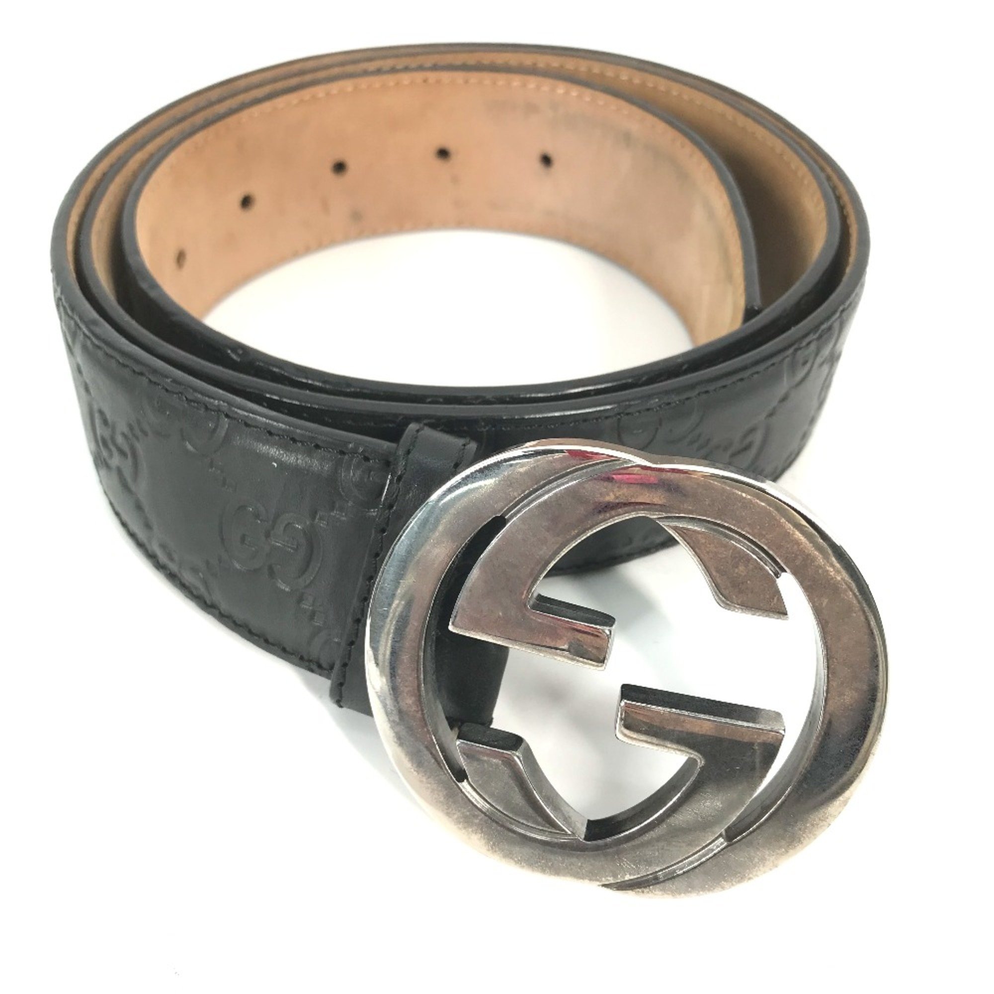 Gucci 114984 Guccissima belt Black