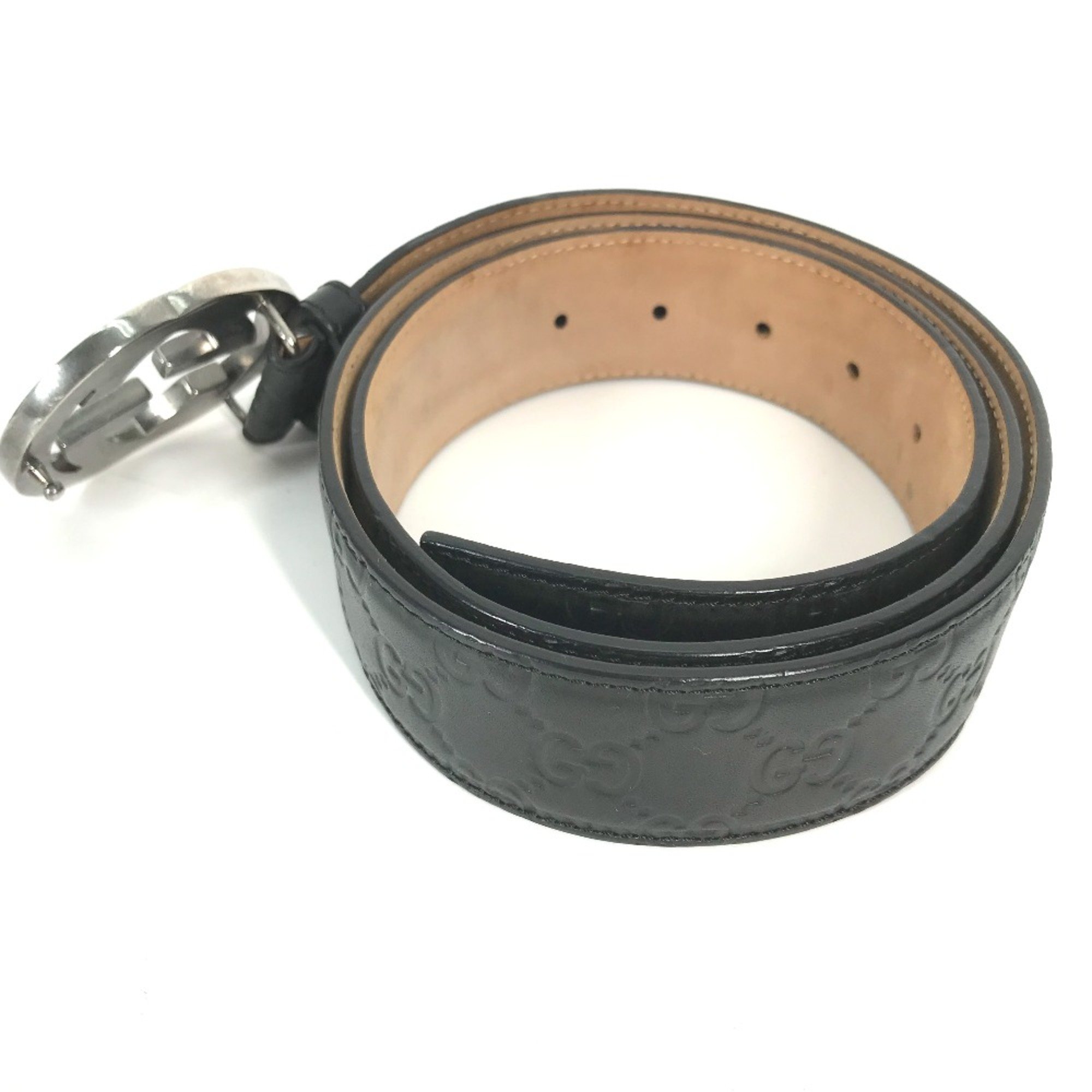 Gucci 114984 Guccissima belt Black