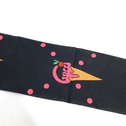 Gucci 732840 BandeauScarf Scarf Black x Red