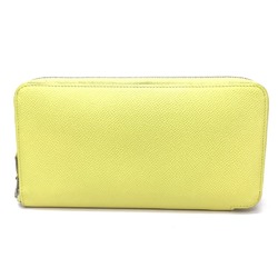 Hermes Silk-In Zip Around Zip Wallet Long Wallet Souffle yellow