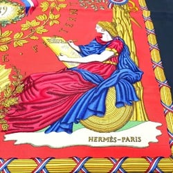 Hermes Carre90 1789 In commemoration of the French Revolution Scarf Black x Red