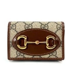 Gucci 644462 GG Supreme Compact Walette Trifold wallet Beige Brown