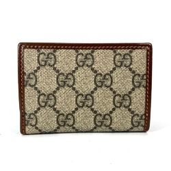 Gucci 644462 GG Supreme Compact Walette Trifold wallet Beige Brown