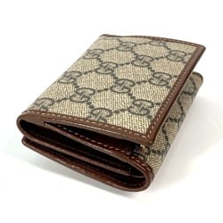 Gucci 644462 GG Supreme Compact Walette Trifold wallet Beige Brown