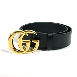 Gucci 406831 GG Marmont GG Buckle Men's belt Black x Gold