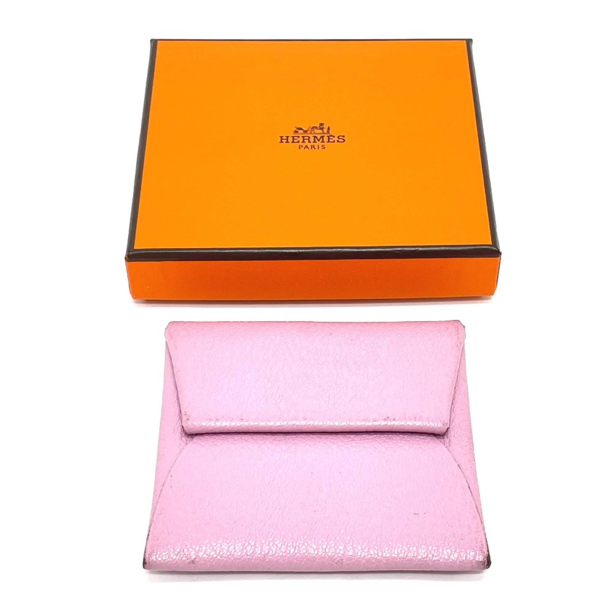 Hermes Mini Wallet Coin Compartment coin purse pink