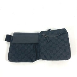 Gucci 28566 GGCanvas Body bag  waist pouch  bag Waist Pouch Black