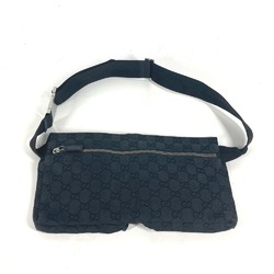 Gucci 28566 GGCanvas Body bag  waist pouch  bag Waist Pouch Black