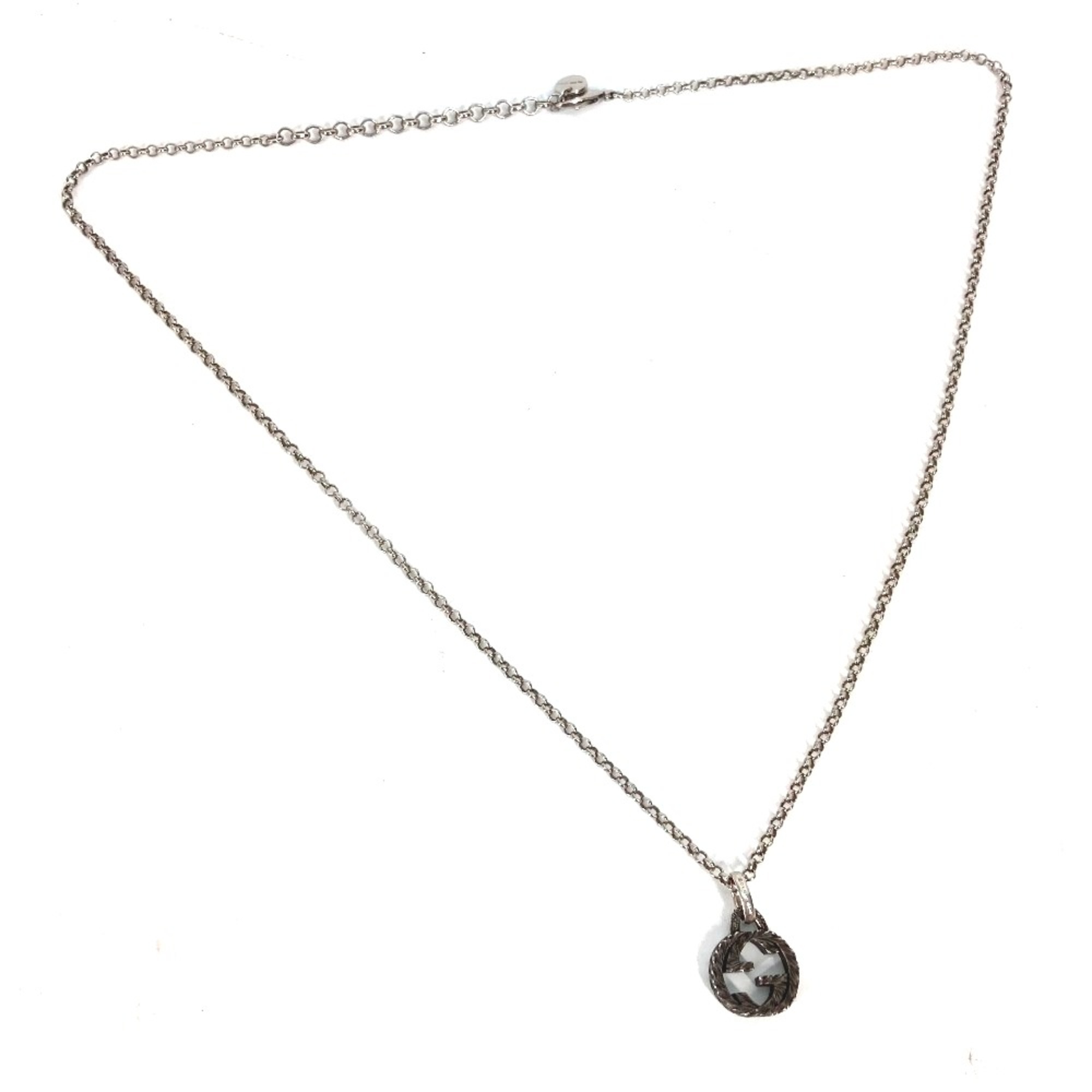 Gucci Arabesque Accessories Pendant Chain Necklace Silver