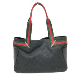 Gucci 73983 Tote Bag Hand Bag Black Green/Red/SilverHardware