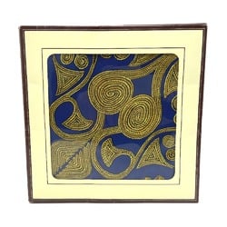 Hermes Flower pattern Carre90 Scarf Navy