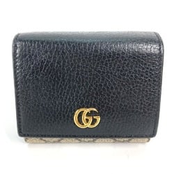 Gucci 598587 GG Supreme Compact wallet Folded wallet Beige Black