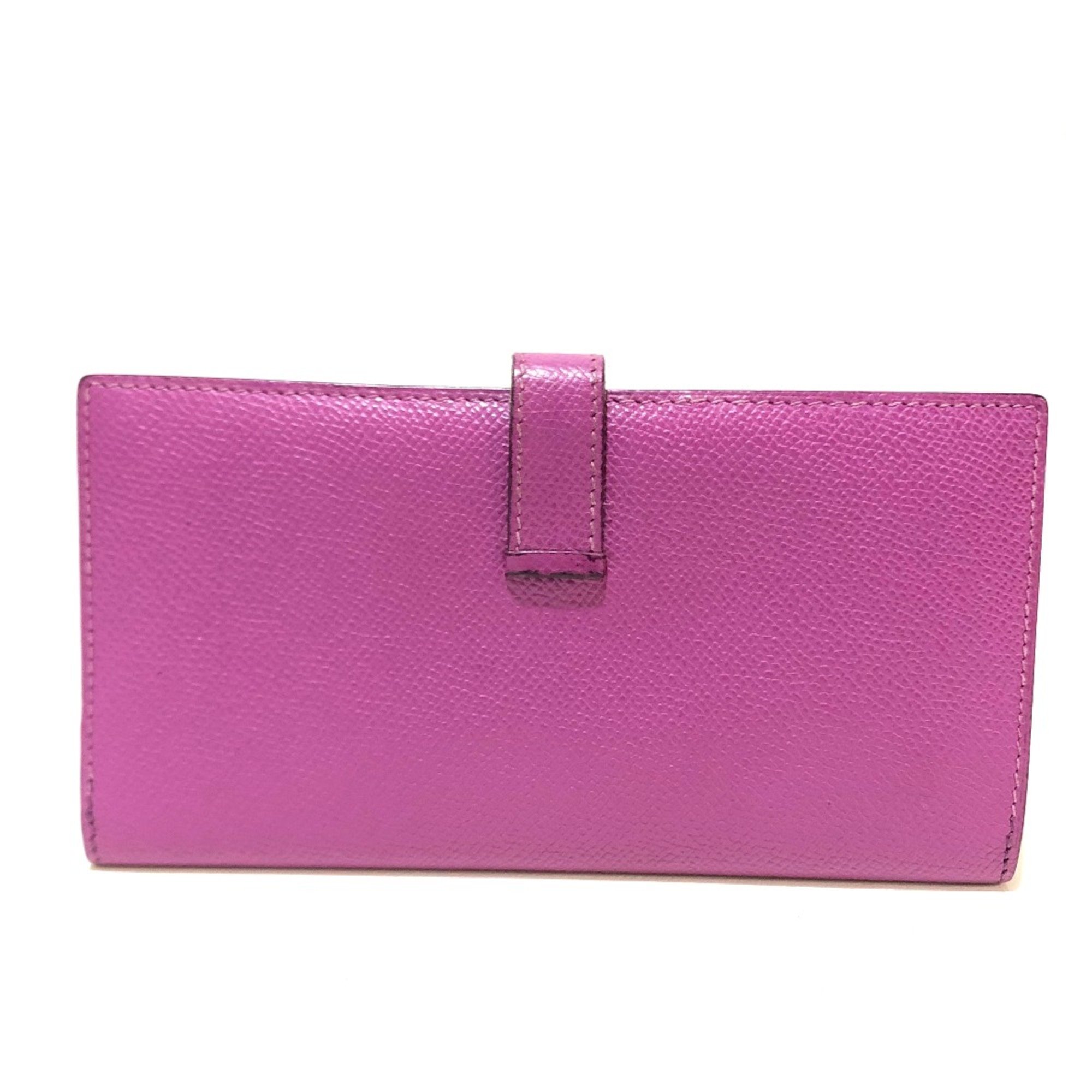 Hermes Bearn Bifold Long Wallet Long Wallet purple SilverHardware cyclamen