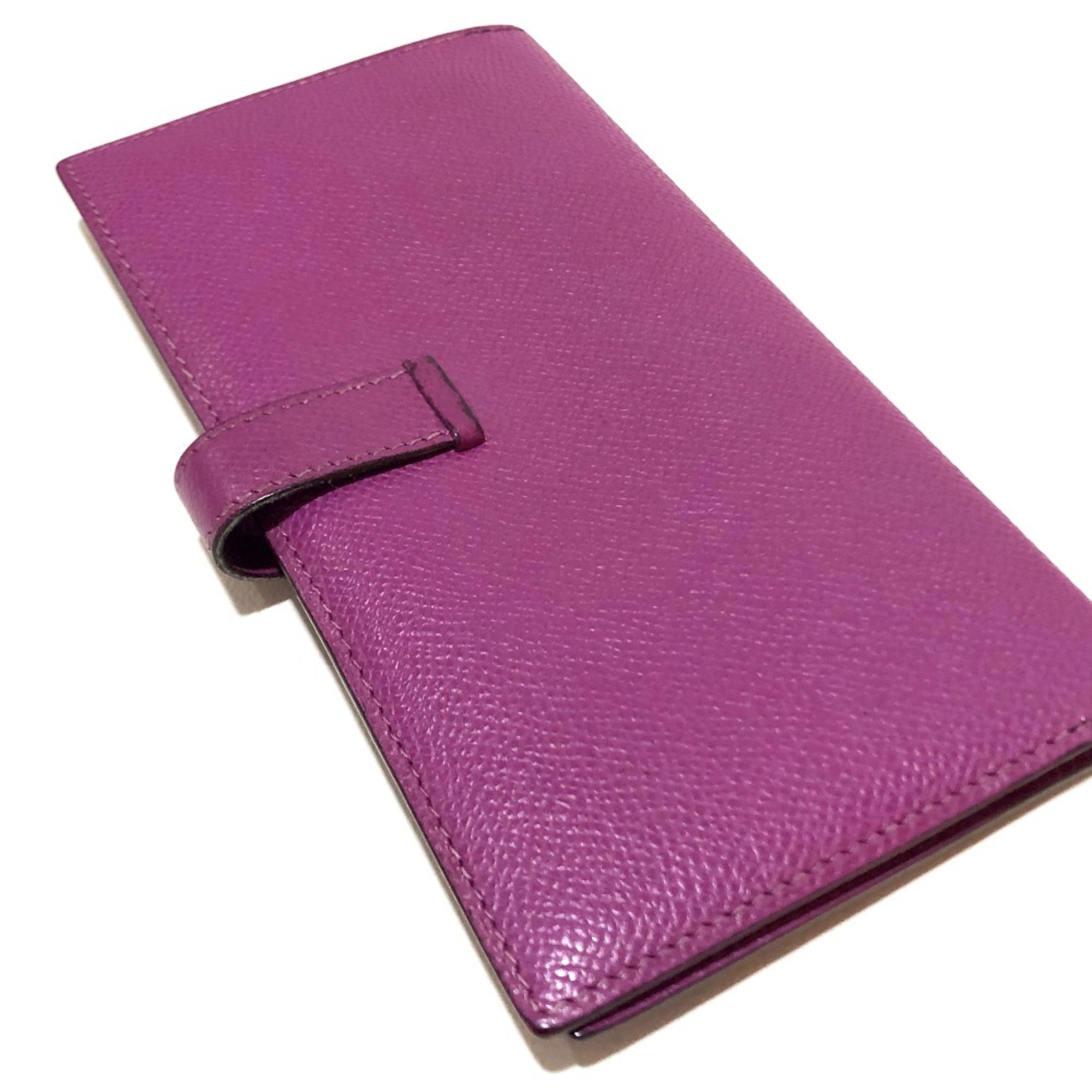 Hermes Bearn Bifold Long Wallet Long Wallet purple SilverHardware cyclamen