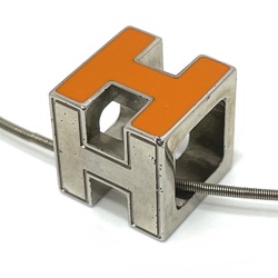 Hermes H cube Necklace Orange x Silver