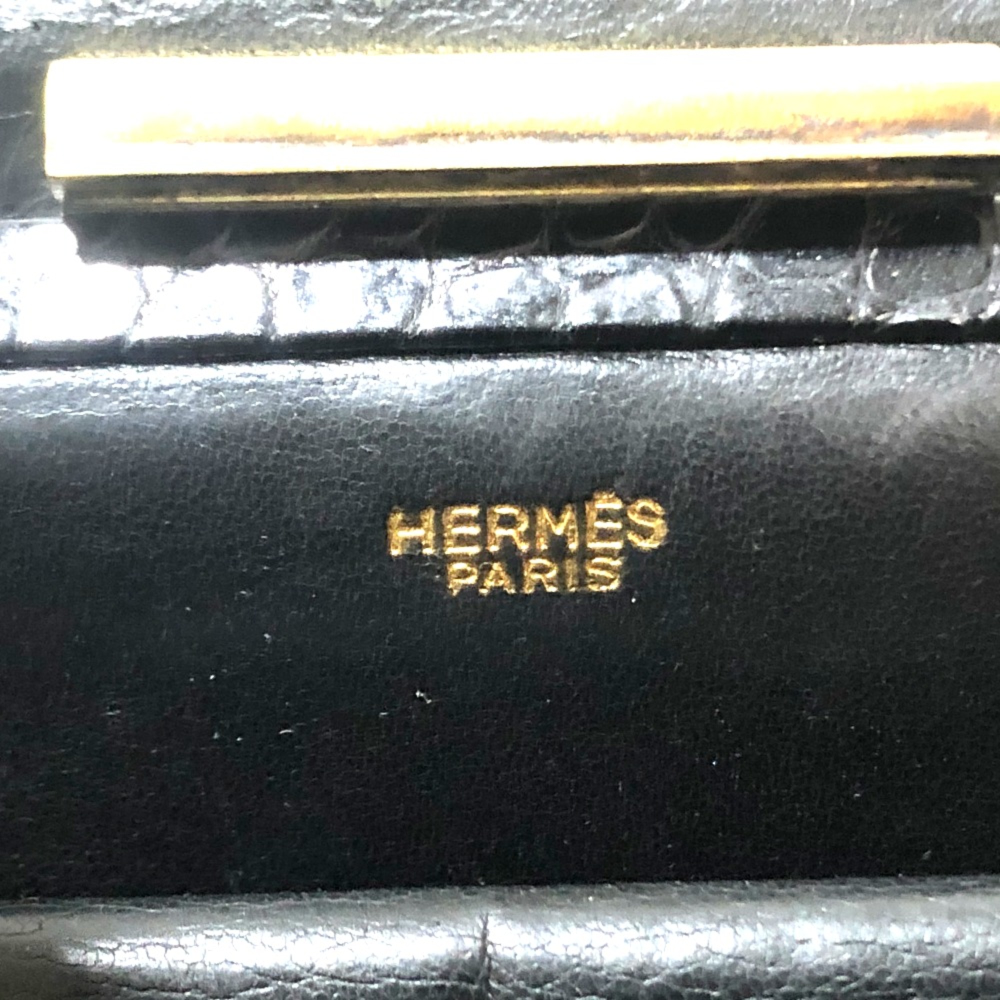 Hermes Bag Kisslock Hand Bag Black