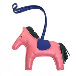 Hermes Horse horse bag strap Bag Charm Rose Azalee x Blue Electric x Veil Cipre Pink x blue x gray