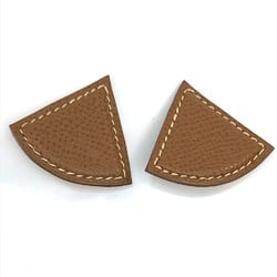 Hermes Accessories Clip type Earrings Gold Brown