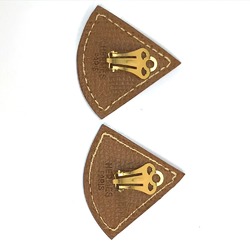 Hermes Accessories Clip type Earrings Gold Brown