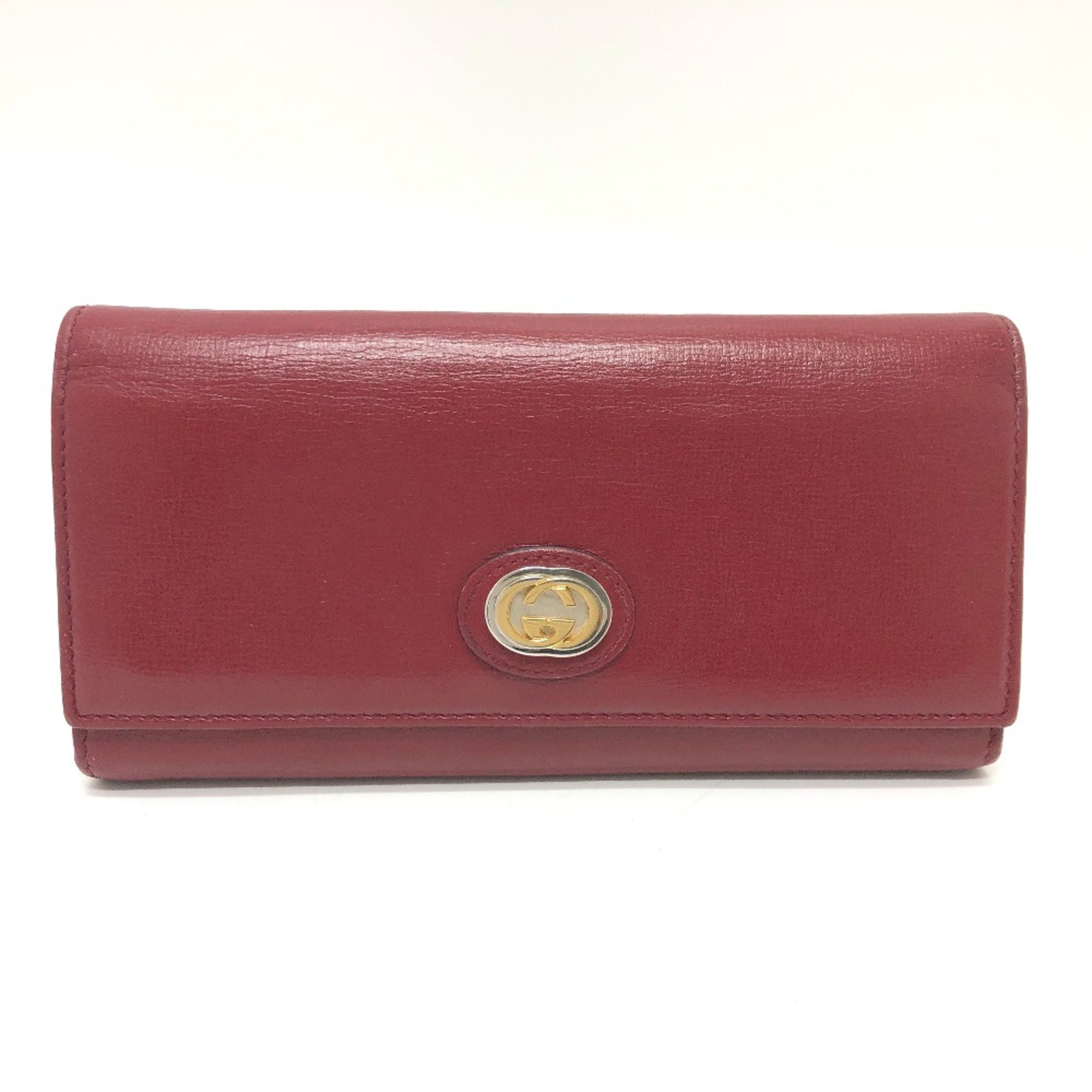 Gucci 598531 Long Wallet Folded wallet Red GoldHardware