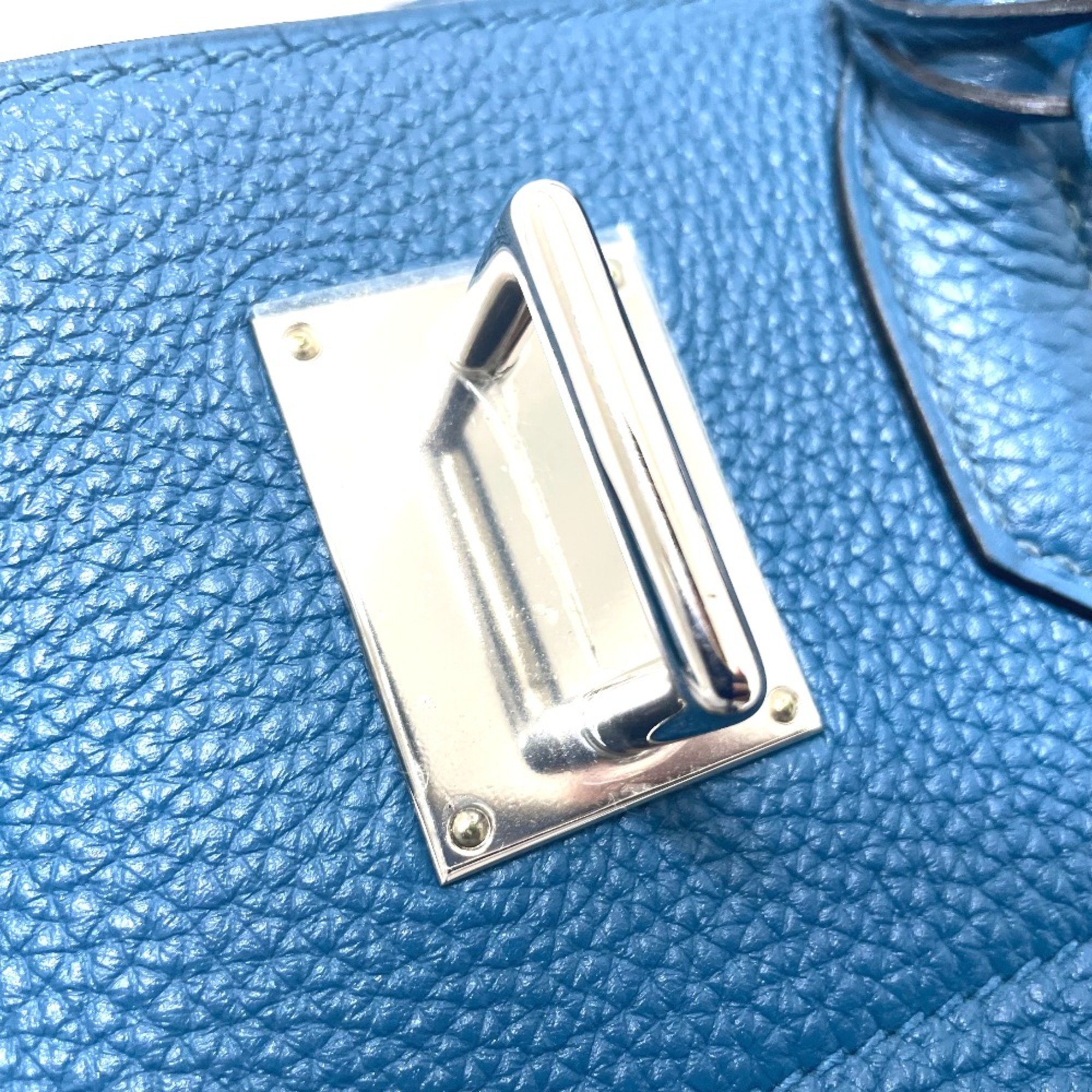 Hermes Bag Hand Bag Blue Izmir (estimated) blue SilverHardware