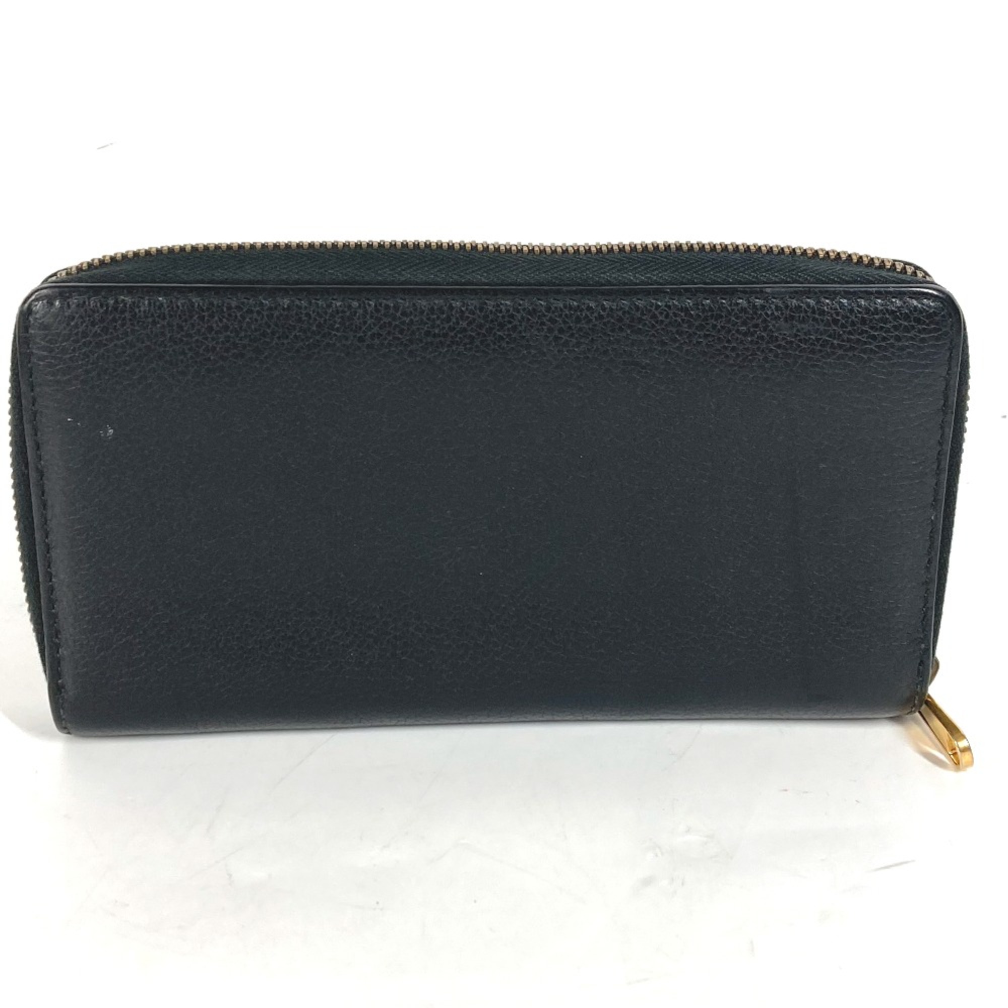 Gucci 496317 Long wallet Zip Around Long Wallet Black