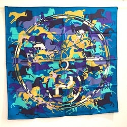 Hermes Carre90 Silk Scarf Scarf Blue Based