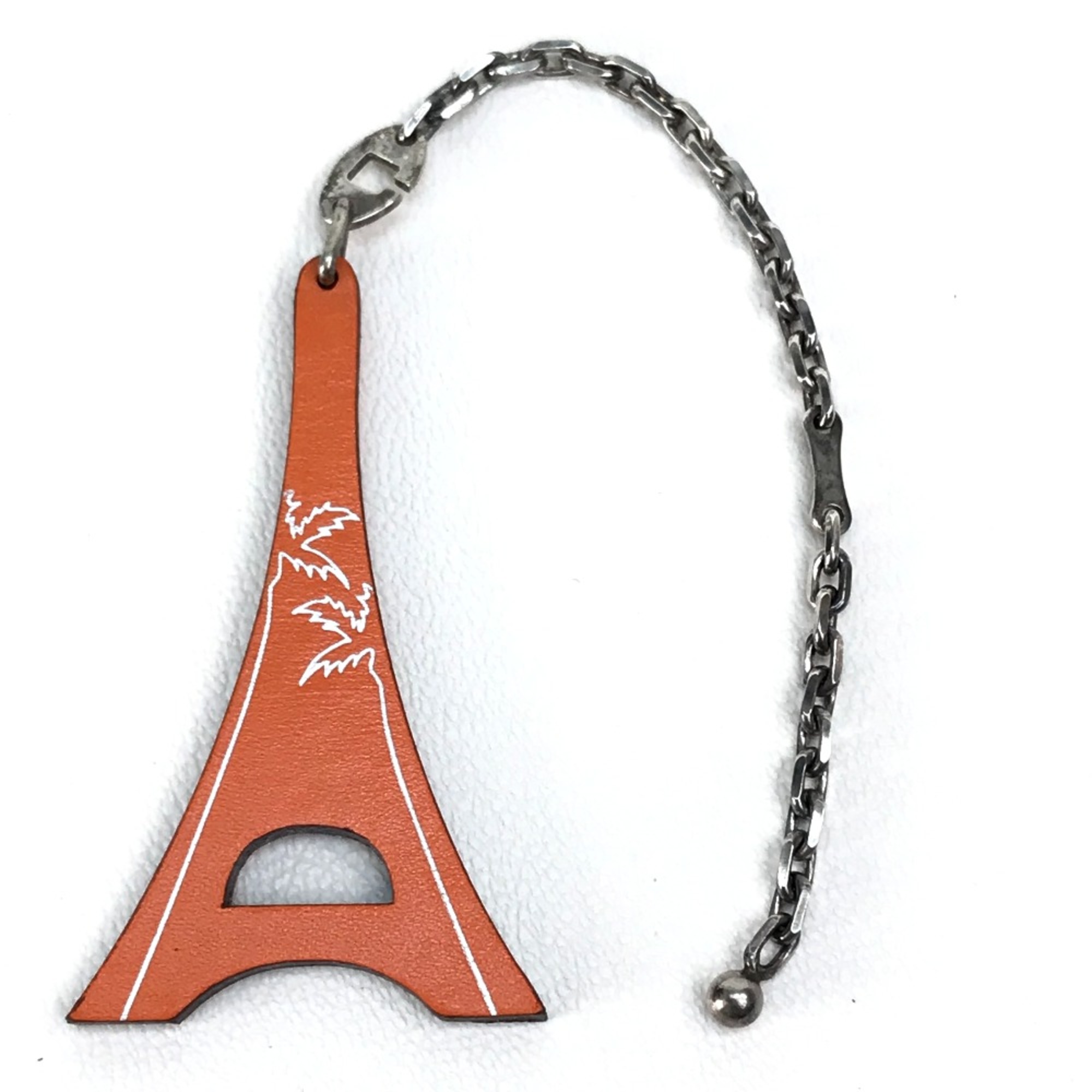 Hermes Hawaii Limited Eiffel Tower palm tree charm Orange Orange SilverHardware