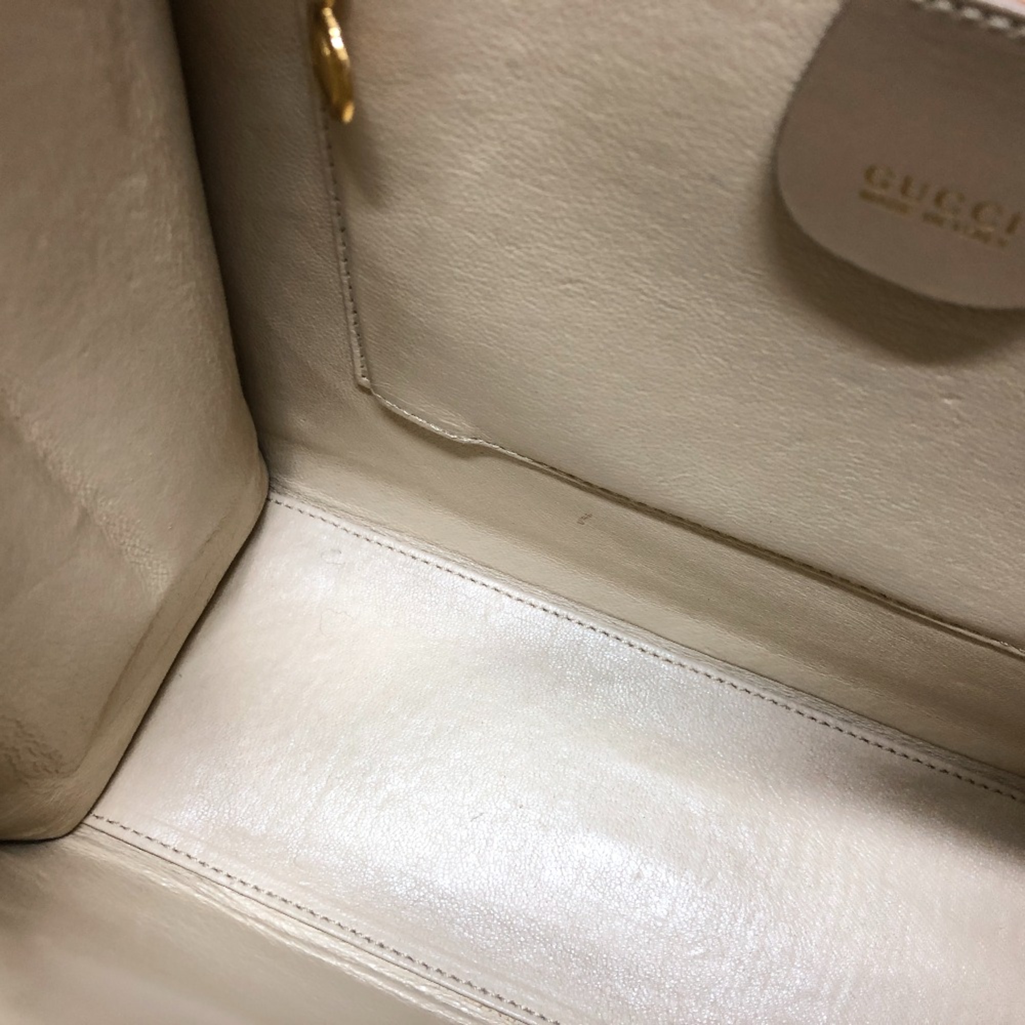 Gucci 2WAY Bag Shoulder Bag Crossbody Hand Bag Beige GoldHardware