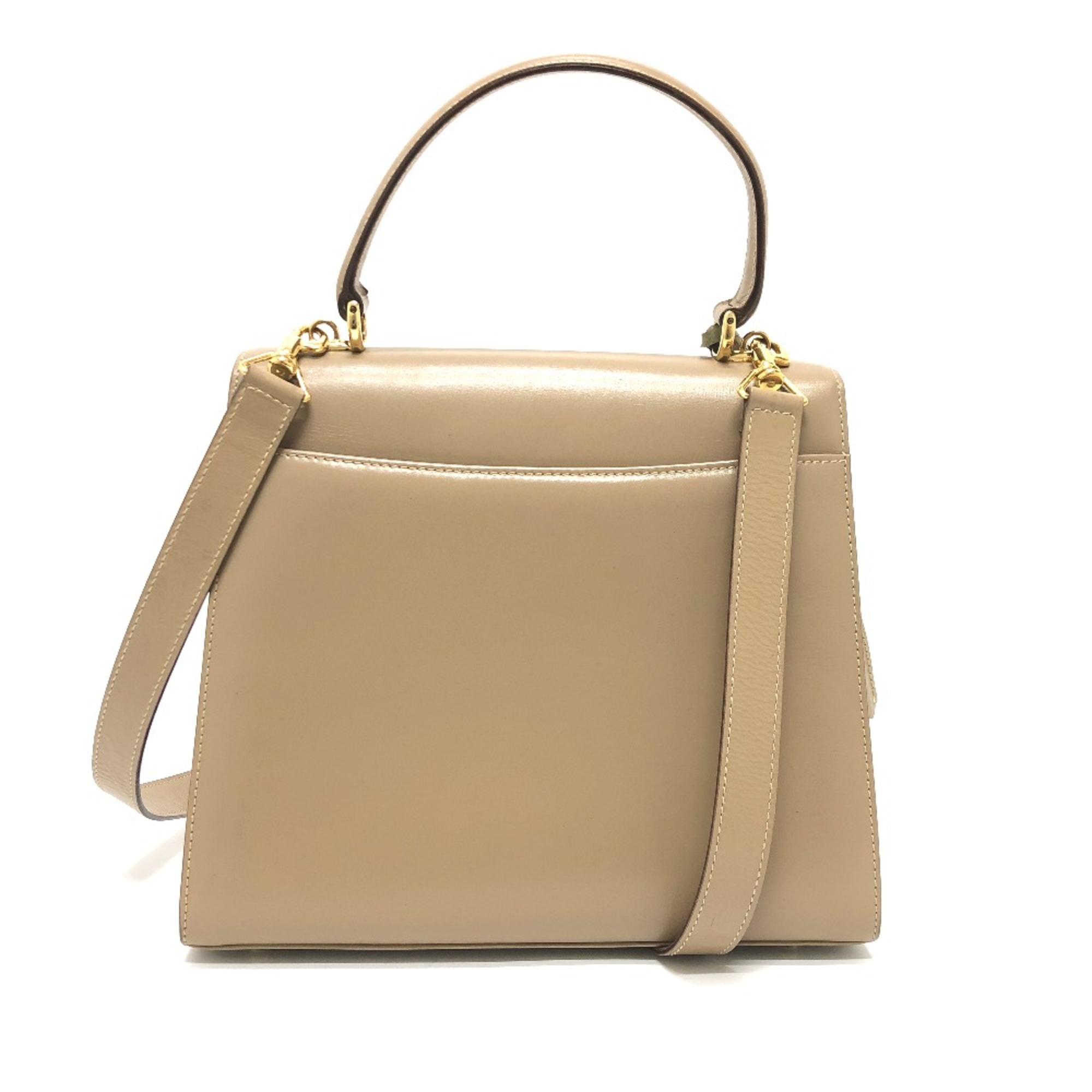 Gucci 2WAY Bag Shoulder Bag Crossbody Hand Bag Beige GoldHardware