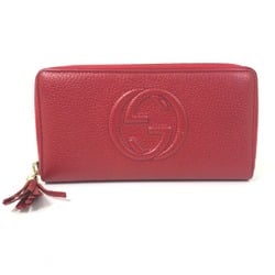 Gucci 598187 Long wallet with tassel Zip Around Long Wallet Red