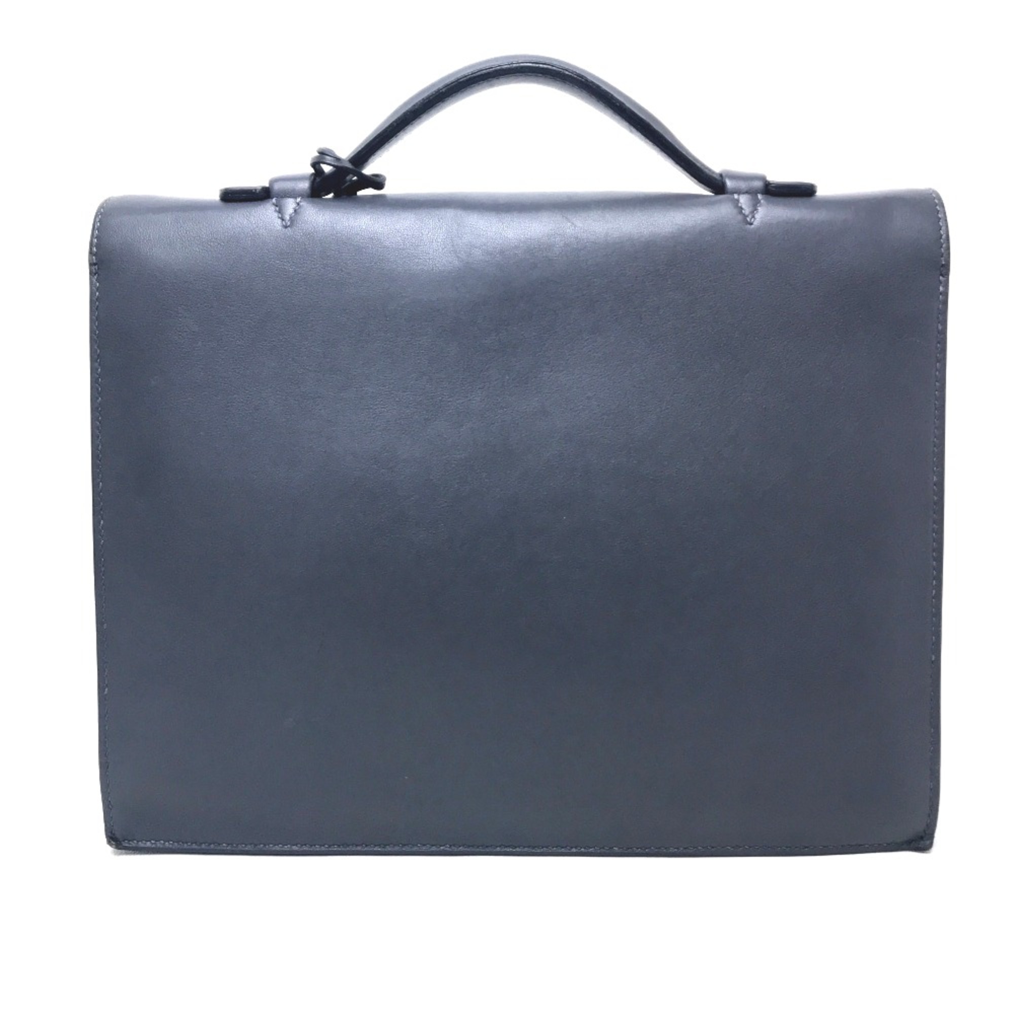 Hermes Briefcase Bag Hand Bag Business bag Graphite Gray Based