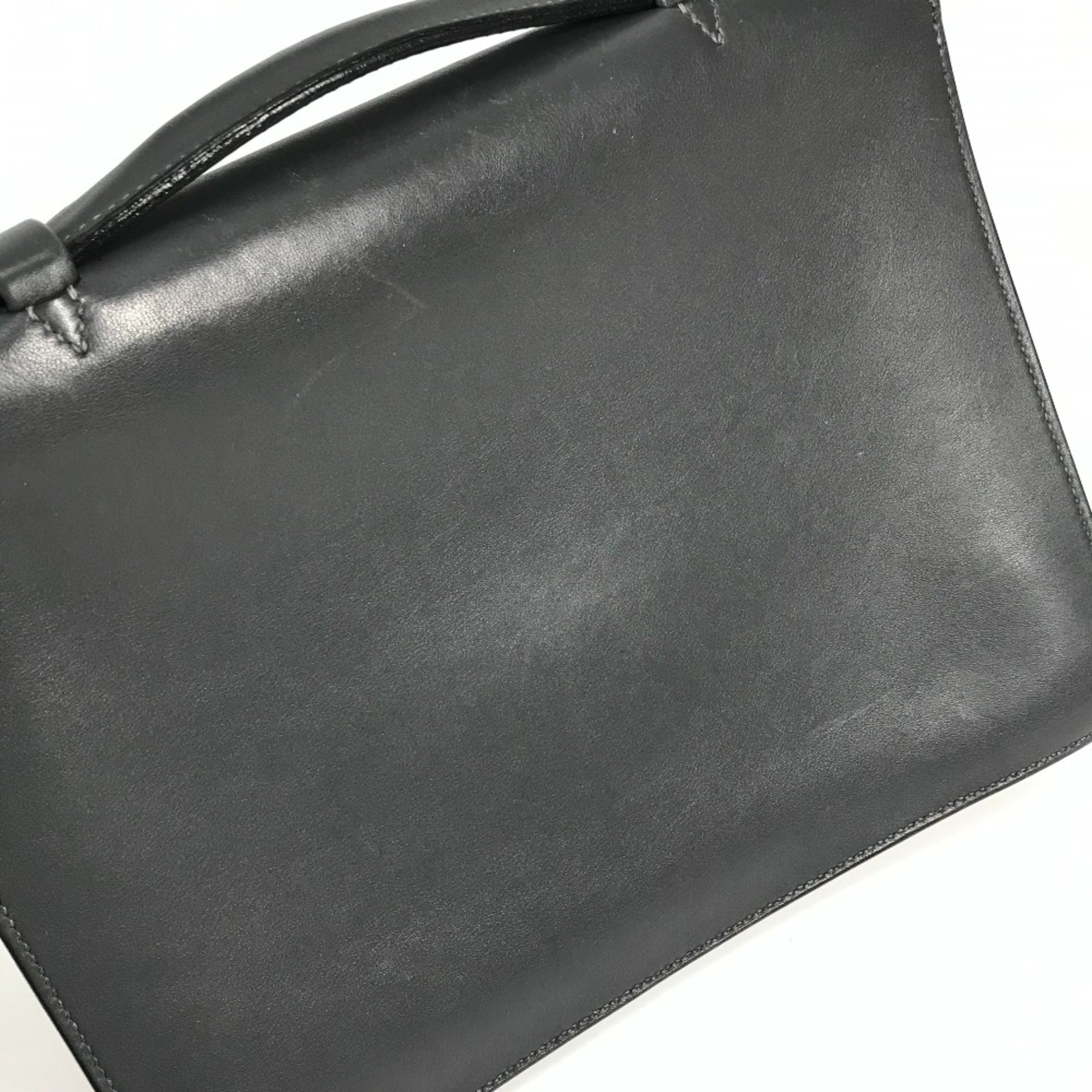 Hermes Briefcase Bag Hand Bag Business bag Graphite Gray Based