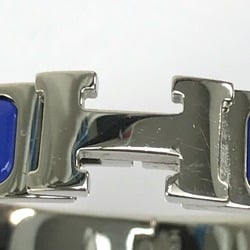 Hermes Click crack PM Accessories Bangle Blue /Silver