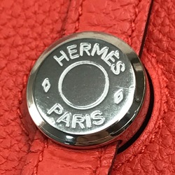 Hermes With coin purse Long Wallet Rouge tomato Orange red